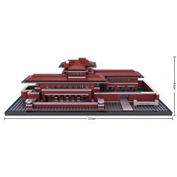 LOZ 1018 Xếp hình kiểu Nanoblock ARCHITECTURE Robie House Nhà Robie 2115 khối