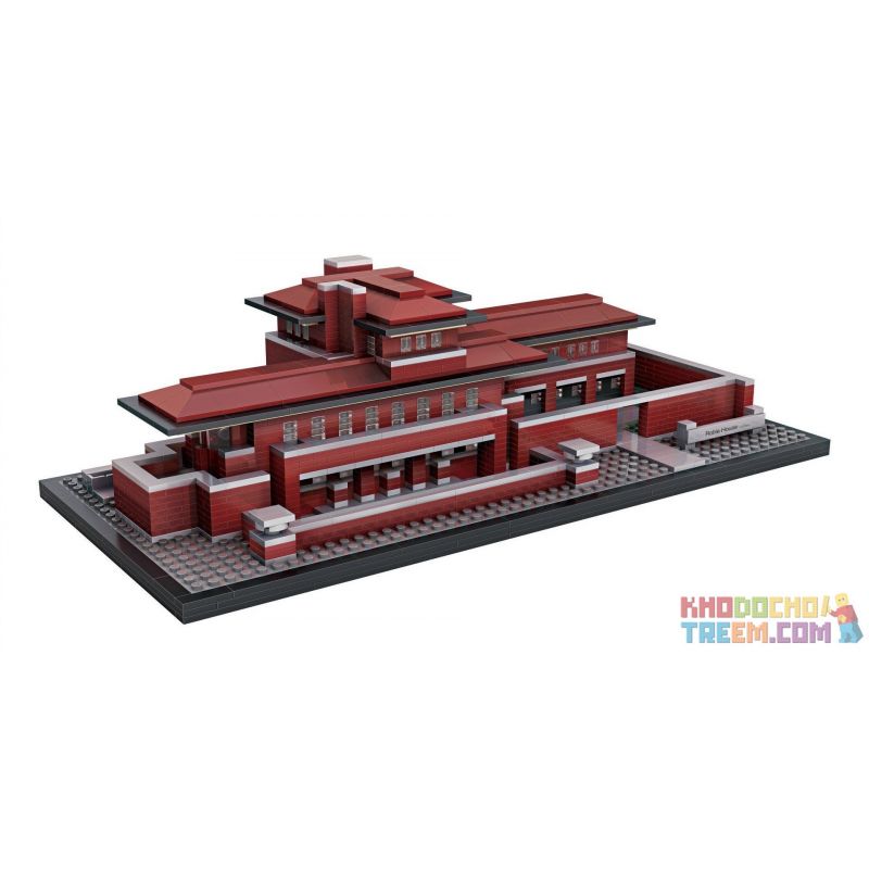 LOZ 1018 Xếp hình kiểu Nanoblock ARCHITECTURE Robie House Nhà Robie 2115 khối