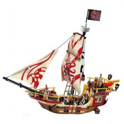 Enlighten 1311 Qman 1311 non  THUYỀN CƯỚP BIỂN BẠCH TUỘC bộ đồ chơi xếp lắp ráp ghép mô hình Pirates Of The Caribbean Cướp Biển Vùng Caribe 368 khối