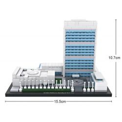 LOZ 1014 Xếp hình kiểu Nanoblock ARCHITECTURE The United Nations Headquarters Trụ Sở Liên Hợp Quốc 616 khối