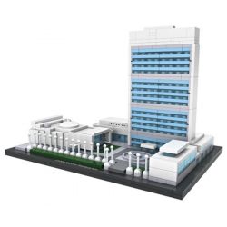 LOZ 1014 Xếp hình kiểu Nanoblock ARCHITECTURE The United Nations Headquarters Trụ Sở Liên Hợp Quốc 616 khối