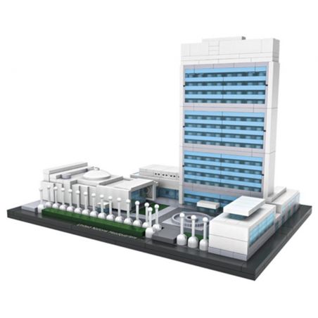 LOZ 1014 Xếp hình kiểu Nanoblock ARCHITECTURE The United Nations Headquarters Trụ Sở Liên Hợp Quốc 616 khối