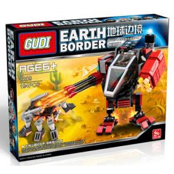 GUDI 8209 non  RÔ BỐT CHIẾN ĐẤU NHỎ 1 NGƯỜI NGỒI bộ đồ chơi xếp lắp ráp ghép mô hình Earth Border Biến Giới Trái Đất 194 khối