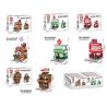 SEMBO SD6024 6024 601515 SD6022 6022 601514 SD6023 6023 SD6025 6025 non  PHỐ THƯƠNG MẠI VÀ NGÔI NHÀ KẸO NGỌT TRÊN ĐƯỜNG bộ đồ chơi xếp lắp ráp ghép mô hình Mini Modular HOLIDAY STREET SODA DRINK CANDY HOUSE SEMBO BLOCK PHARMACY Đường Phố Thu Nhỏ 189 khối