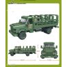 WOMA C0713 0713 Xếp hình kiểu  MILITARY ARMY Millitary Truck Xe Tải Chở Lính 325 khối