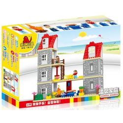 HYSTOYS HONGYUANSHENG AOLEDUOTOYS HG-1612 1612 HG1612 Xếp hình kiểu    Warm Family Gia đình ấm áp 85 khối