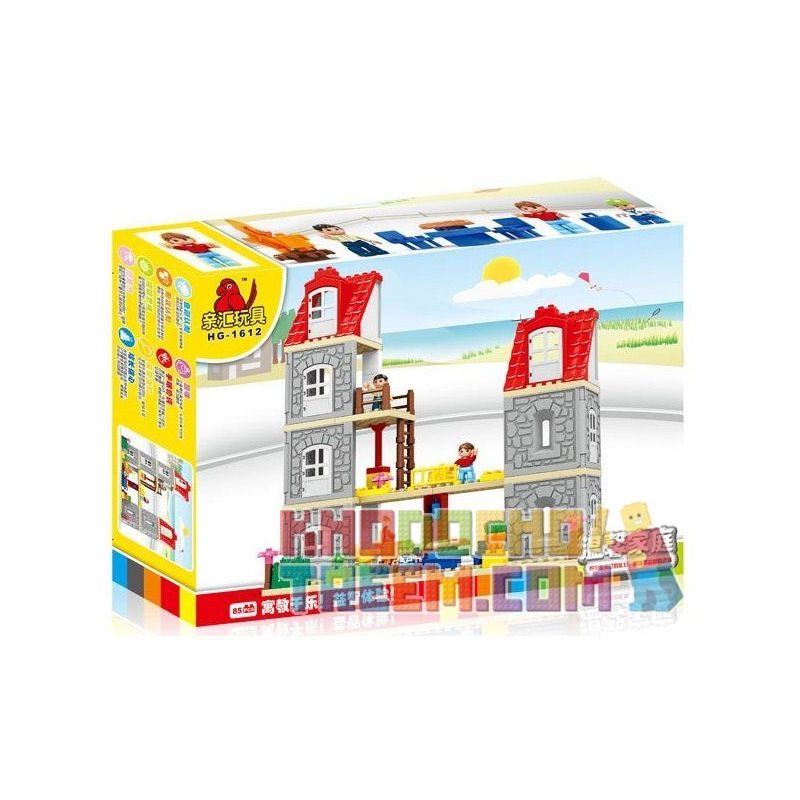 HYSTOYS HONGYUANSHENG AOLEDUOTOYS HG-1612 1612 HG1612 Xếp hình kiểu    Warm Family Gia đình ấm áp 85 khối