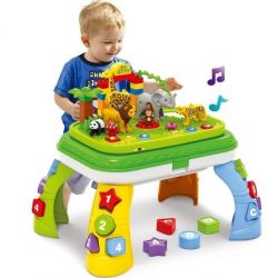 JUN DA LONG TOYS JDLT 5278A Xếp hình kiểu    IQ Whole Brain Enlightenment Sở Thú Có Bàn Phát Nhạc 47 khối