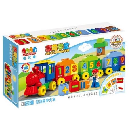 JUN DA LONG TOYS JDLT 5306A Xếp hình kiểu    Digital Train (small) Chú Tàu Hỏa Tập đếm (cỡ Nhỏ) 45 khối