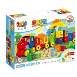 JUN DA LONG TOYS JDLT 5308A Xếp hình kiểu    Digital Train (Large) Chú Tàu Hỏa Dạy đếm (cỡ Lớn) 65 khối