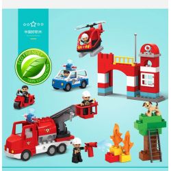 JUN DA LONG TOYS JDLT 5276A Xếp hình kiểu    Fire City Thành Phố Lính Cứu Hỏa 126 khối
