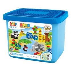 JUN DA LONG TOYS JDLT 5318A Xếp hình kiểu    Animal World Big Bucket Thế Giới Động Vật 220 khối