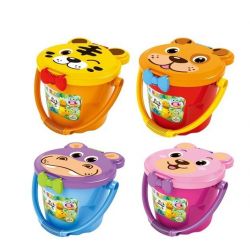 JUN DA LONG TOYS JDLT 5313A Xếp hình kiểu    Drum Các Loài Thú Hình Hộp 68 khối