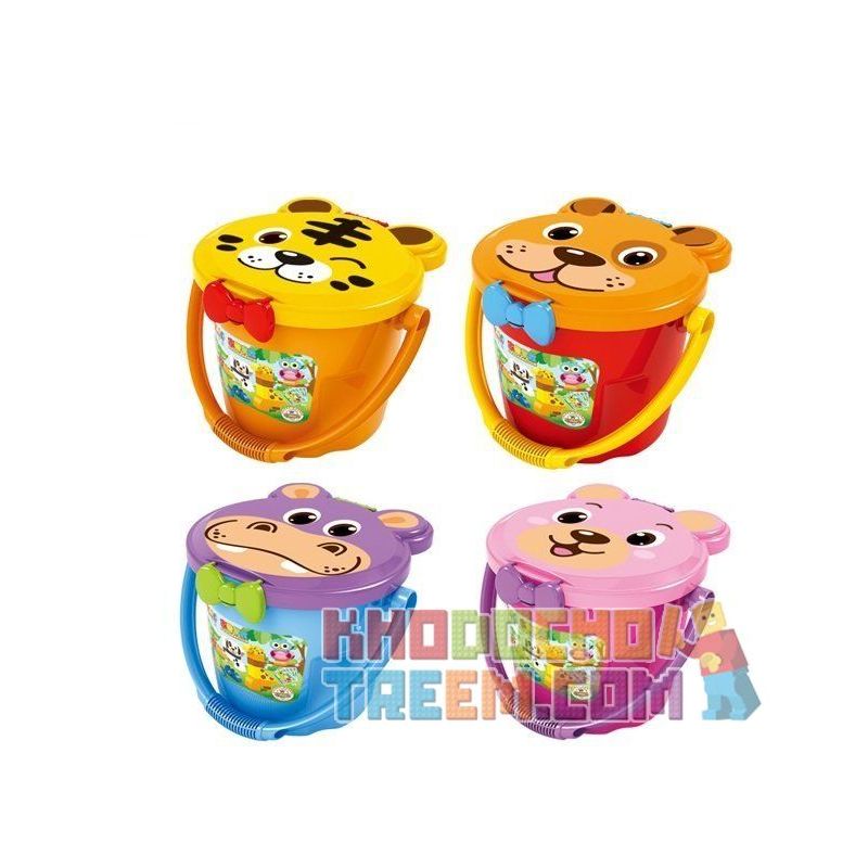 JUN DA LONG TOYS JDLT 5313A Xếp hình kiểu    Drum Các Loài Thú Hình Hộp 68 khối