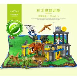 JUN DA LONG TOYS JDLT 5073A Xếp hình kiểu    Dinosaur World Lạc Vào Thế Giới Khủng Long 138 khối