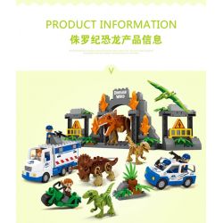 JUN DA LONG TOYS JDLT 5072A Xếp hình kiểu    Dinosaur World Thế Giới Khủng Long 141 khối