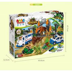 JUN DA LONG TOYS JDLT 5072A Xếp hình kiểu    Dinosaur World Thế Giới Khủng Long 141 khối