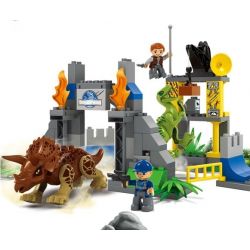 JUN DA LONG TOYS JDLT 5076A Xếp hình kiểu    Dinosaur World Chiến Đấu Bầy Khủng Long 106 khối