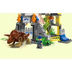 JUN DA LONG TOYS JDLT 5076A Xếp hình kiểu    Dinosaur World Chiến Đấu Bầy Khủng Long 106 khối