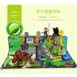 JUN DA LONG TOYS JDLT 5076A Xếp hình kiểu    Dinosaur World Chiến Đấu Bầy Khủng Long 106 khối