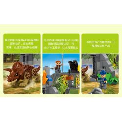 JUN DA LONG TOYS JDLT 5076A Xếp hình kiểu    Dinosaur World Chiến Đấu Bầy Khủng Long 106 khối