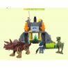 JUN DA LONG TOYS JDLT 5076A Xếp hình kiểu    Dinosaur World Chiến Đấu Bầy Khủng Long 106 khối