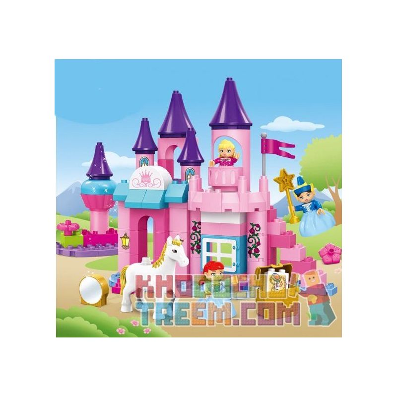JUN DA LONG TOYS JDLT 5252A Xếp hình kiểu    Dream Castle And Princess Tòa Lâu Đài Và Công Chúa 96 khối