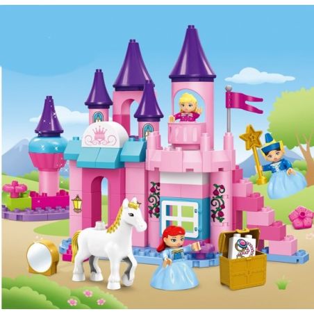 JUN DA LONG TOYS JDLT 5252A Xếp hình kiểu    Dream Castle And Princess Tòa Lâu Đài Và Công Chúa 96 khối