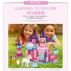 JUN DA LONG TOYS JDLT 5252A Xếp hình kiểu    Dream Castle And Princess Tòa Lâu Đài Và Công Chúa 96 khối