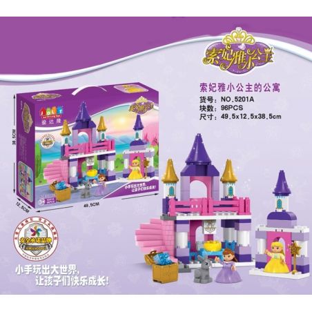 JUN DA LONG TOYS JDLT 5201A Xếp hình kiểu    Little Princess Sofia And  Công Chúa Sofia Và Bạn 96 khối