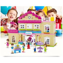 JUN DA LONG TOYS JDLT 5233A Xếp hình kiểu     At Campus Khuôn Viên Trường Học Của Những Người Bạn 193 khối