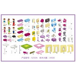 JUN DA LONG TOYS JDLT 5233A Xếp hình kiểu     At Campus Khuôn Viên Trường Học Của Những Người Bạn 193 khối
