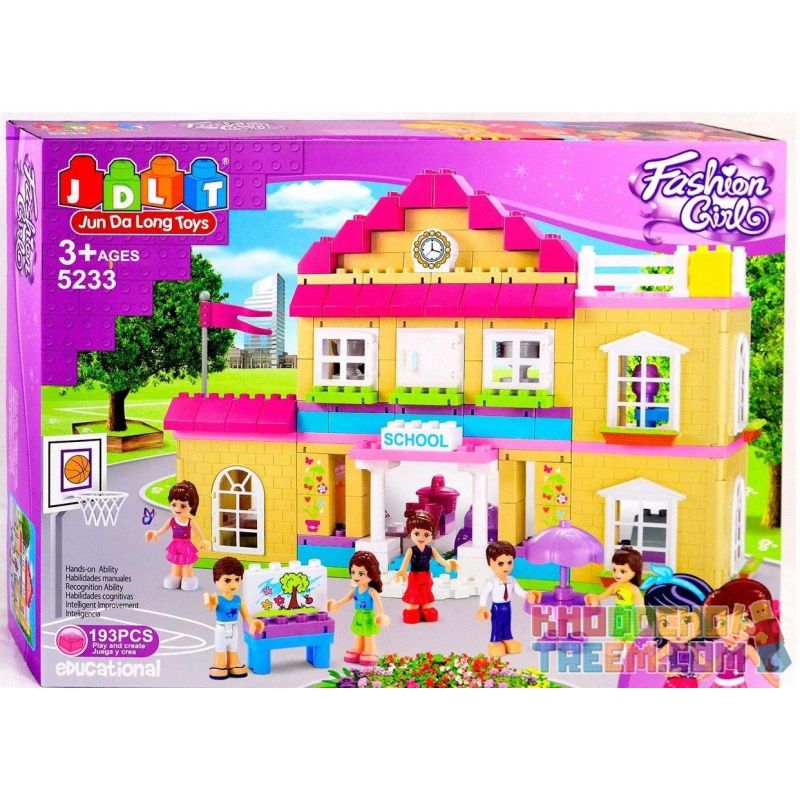 JUN DA LONG TOYS JDLT 5233A Xếp hình kiểu     At Campus Khuôn Viên Trường Học Của Những Người Bạn 193 khối