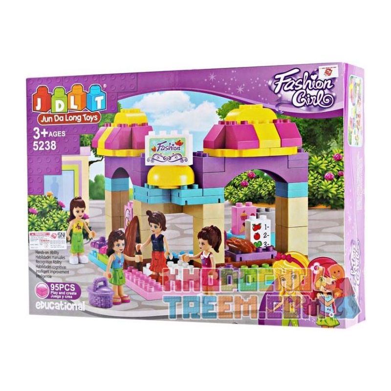 JUN DA LONG TOYS JDLT 5238A Xếp hình kiểu    Going To Supermarket Học Nấu Ăn Cùng Các Cô Gái 95 khối