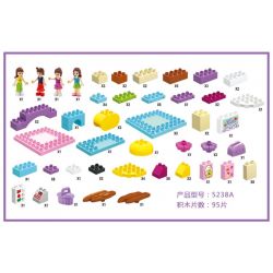 JUN DA LONG TOYS JDLT 5238A Xếp hình kiểu    Going To Supermarket Học Nấu Ăn Cùng Các Cô Gái 95 khối