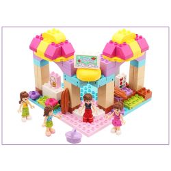 JUN DA LONG TOYS JDLT 5238A Xếp hình kiểu    Going To Supermarket Học Nấu Ăn Cùng Các Cô Gái 95 khối