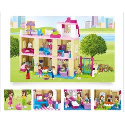 JUN DA LONG TOYS JDLT 5228A Xếp hình kiểu    House Of  Ngôi Nhà Và Những Người Bạn 185 khối