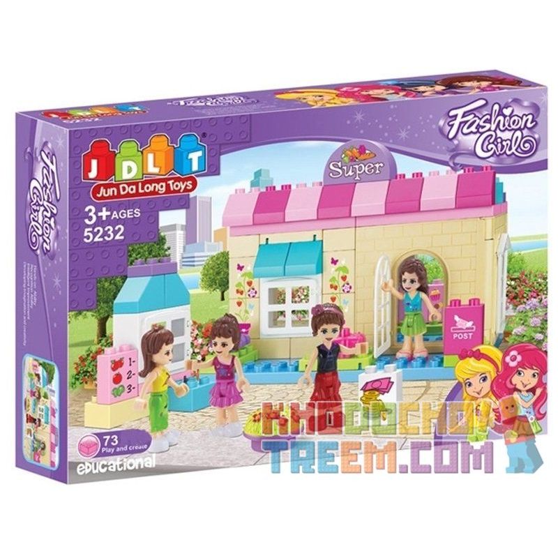 JUN DA LONG TOYS JDLT 5232A Xếp hình kiểu    Convenient Store Cửa Hàng Tiện Ích 73 khối