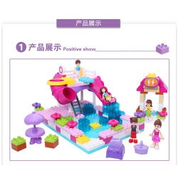 JUN DA LONG TOYS JDLT 5235A Xếp hình kiểu    Water Park Công Viên Nước 156 khối