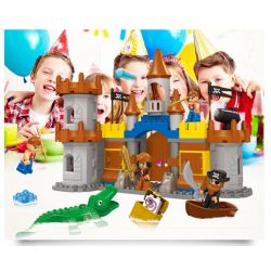 JUN DA LONG TOYS JDLT 5270A Xếp hình kiểu    Siege Of Pirate Cuộc Vây Hãm Của Cướp Biển 103 khối