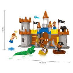 JUN DA LONG TOYS JDLT 5270A Xếp hình kiểu    Siege Of Pirate Cuộc Vây Hãm Của Cướp Biển 103 khối