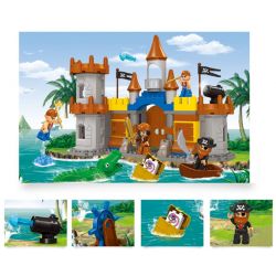 JUN DA LONG TOYS JDLT 5270A Xếp hình kiểu    Siege Of Pirate Cuộc Vây Hãm Của Cướp Biển 103 khối