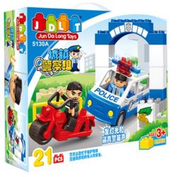 JUN DA LONG TOYS JDLT 5130A Xếp hình kiểu    Hunting Robber Cảnh Sát Truy Lùng Tên Cướp 21 khối