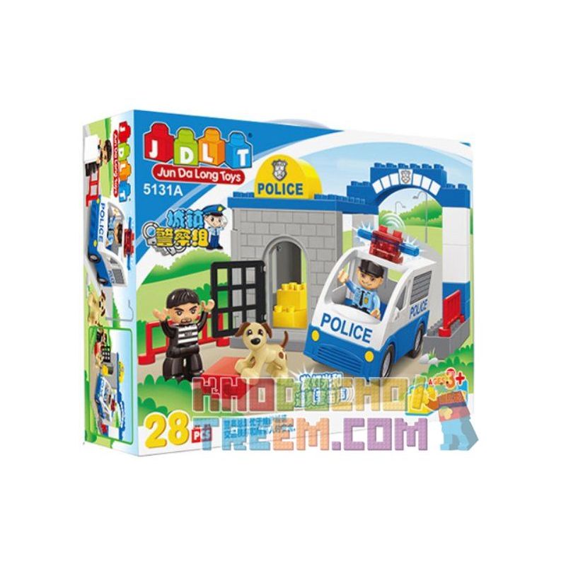 JUN DA LONG TOYS JDLT 5131A Xếp hình kiểu    Dropping The Robber Hạ Gục Tên Cướp 28 khối
