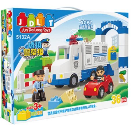 JUN DA LONG TOYS JDLT 5132A Xếp hình kiểu    Robber Catched Bắt Được Tên Cướp 36 khối