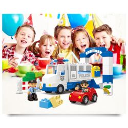 JUN DA LONG TOYS JDLT 5133A Xếp hình kiểu    Successful Catching Criminator Vụ Bắt Cướp Thành Công 38 khối