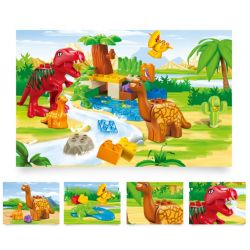 JUN DA LONG TOYS JDLT 5071A Xếp hình kiểu    Jungle Of Dinosaurs Khu Rừng Bí Ẩn Của Khủng Long 43 khối