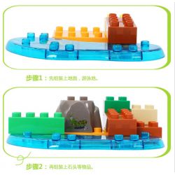 JUN DA LONG TOYS JDLT 5071A Xếp hình kiểu    Jungle Of Dinosaurs Khu Rừng Bí Ẩn Của Khủng Long 43 khối