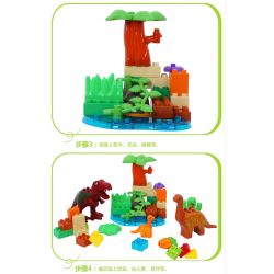 JUN DA LONG TOYS JDLT 5071A Xếp hình kiểu    Jungle Of Dinosaurs Khu Rừng Bí Ẩn Của Khủng Long 43 khối
