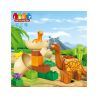 JUN DA LONG TOYS JDLT 5075A Xếp hình kiểu    Family Of Moabosaurus Utahensis Gia Đình Khủng Long Cổ Dài 20 khối